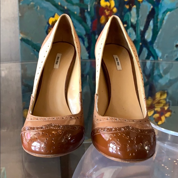 Oxford Heels in Patent Leather by Miu Miu sz 37.5 - Picture 3 of 8
